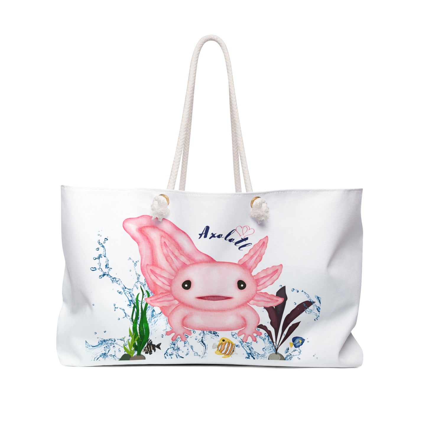 Axolotl-Lovers Delight! Oversized Weekender Tote for Stylish Adventures