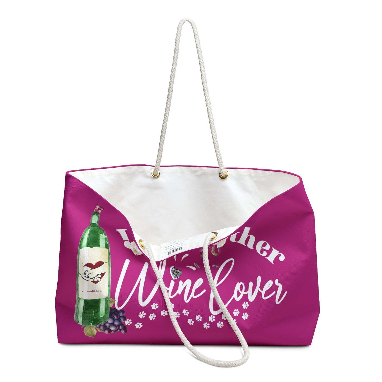 Dog Mother Wine Lover Weekender Bag