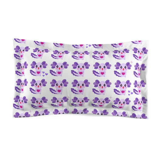 Purple Axolotl  Microfiber Pillow Sham