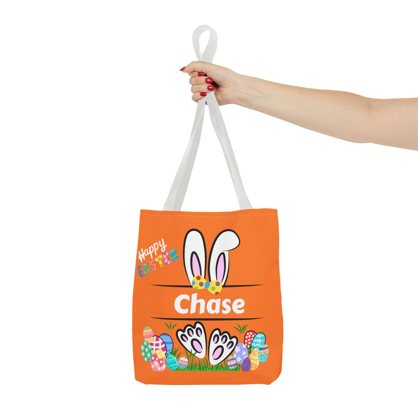 Easter Egg Hunt Bag- Personalizable with your Child's name in Vibrant Orange