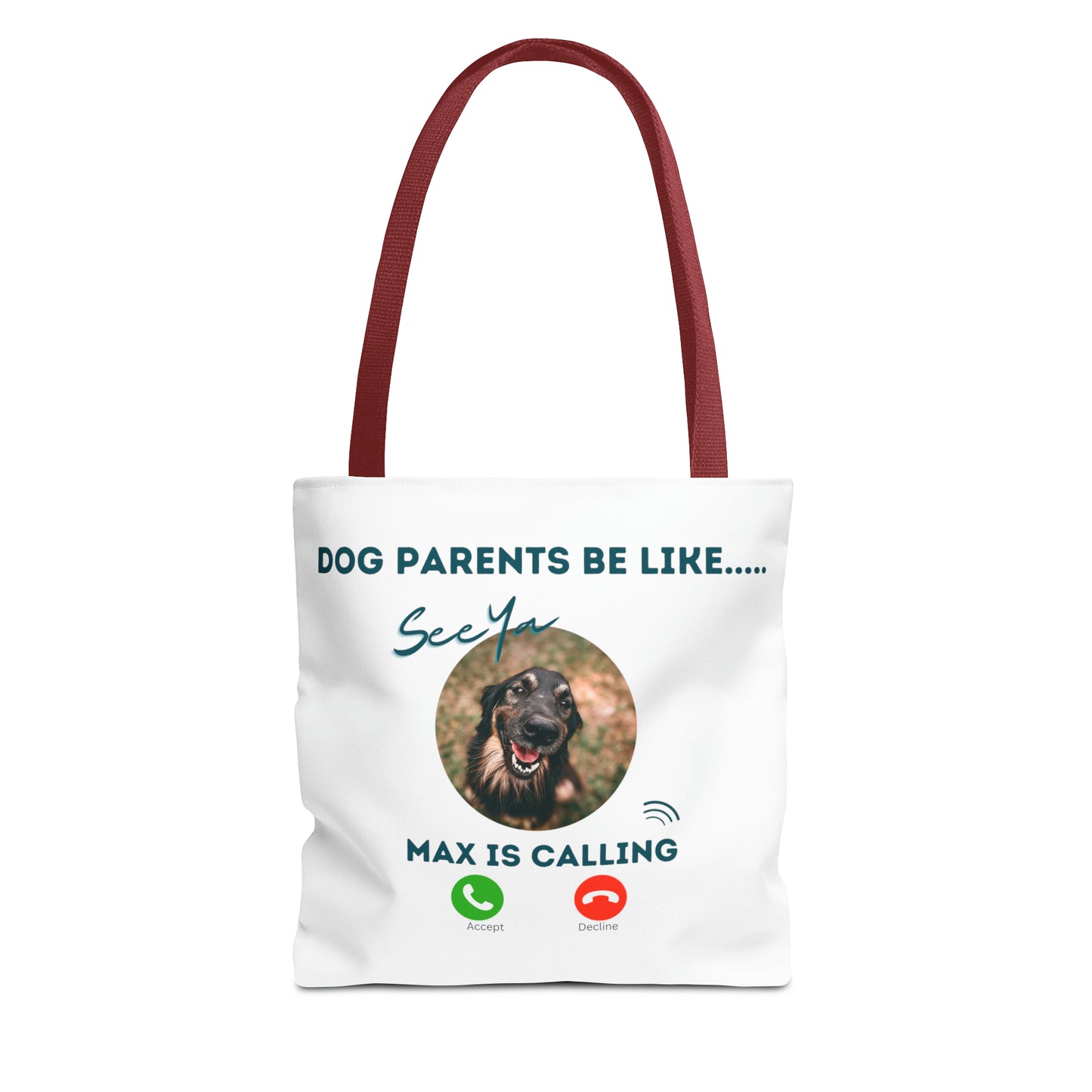 Personalized Animal Parent tote- Personalized with Animal picture and name.