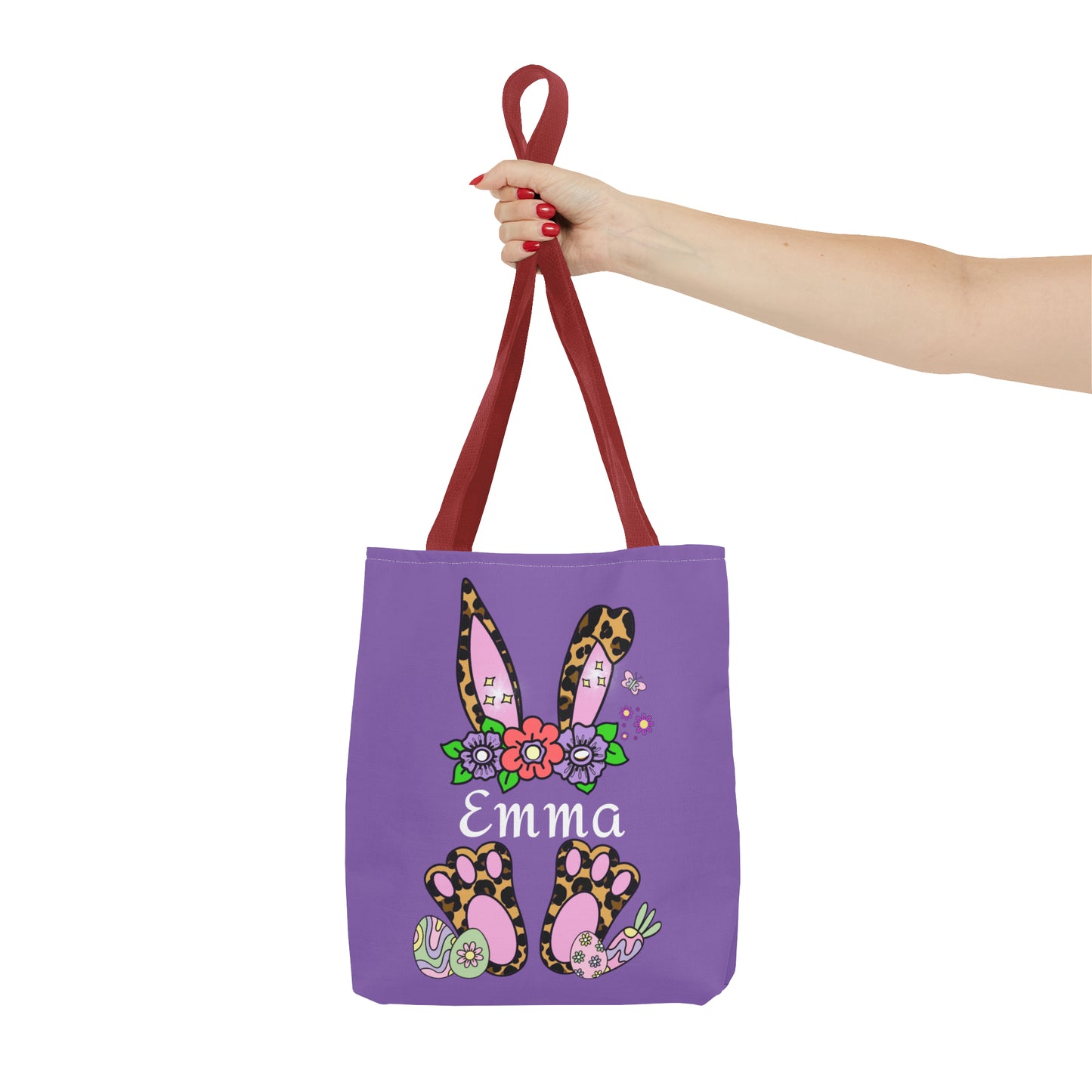 Personalized Easter Cheetah Print Tote Bag