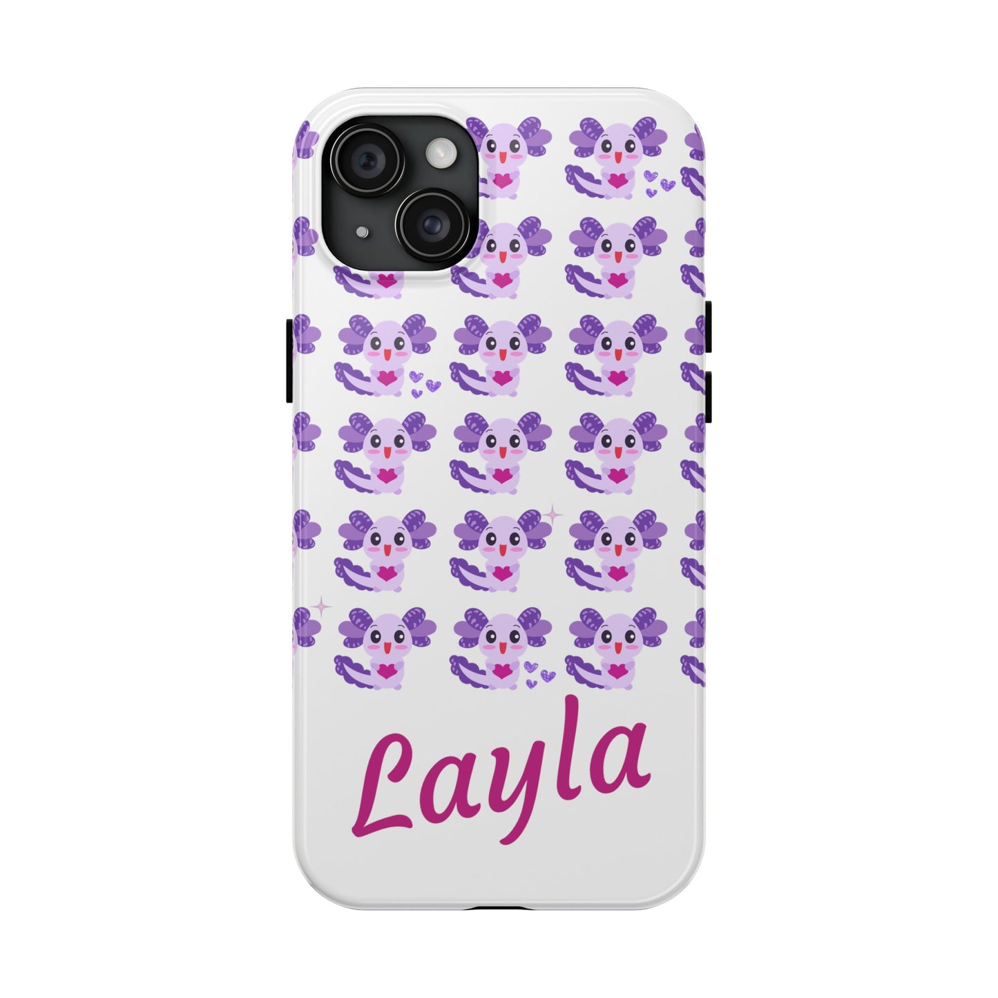 Personalized Axolotl Phone Case- Preppy