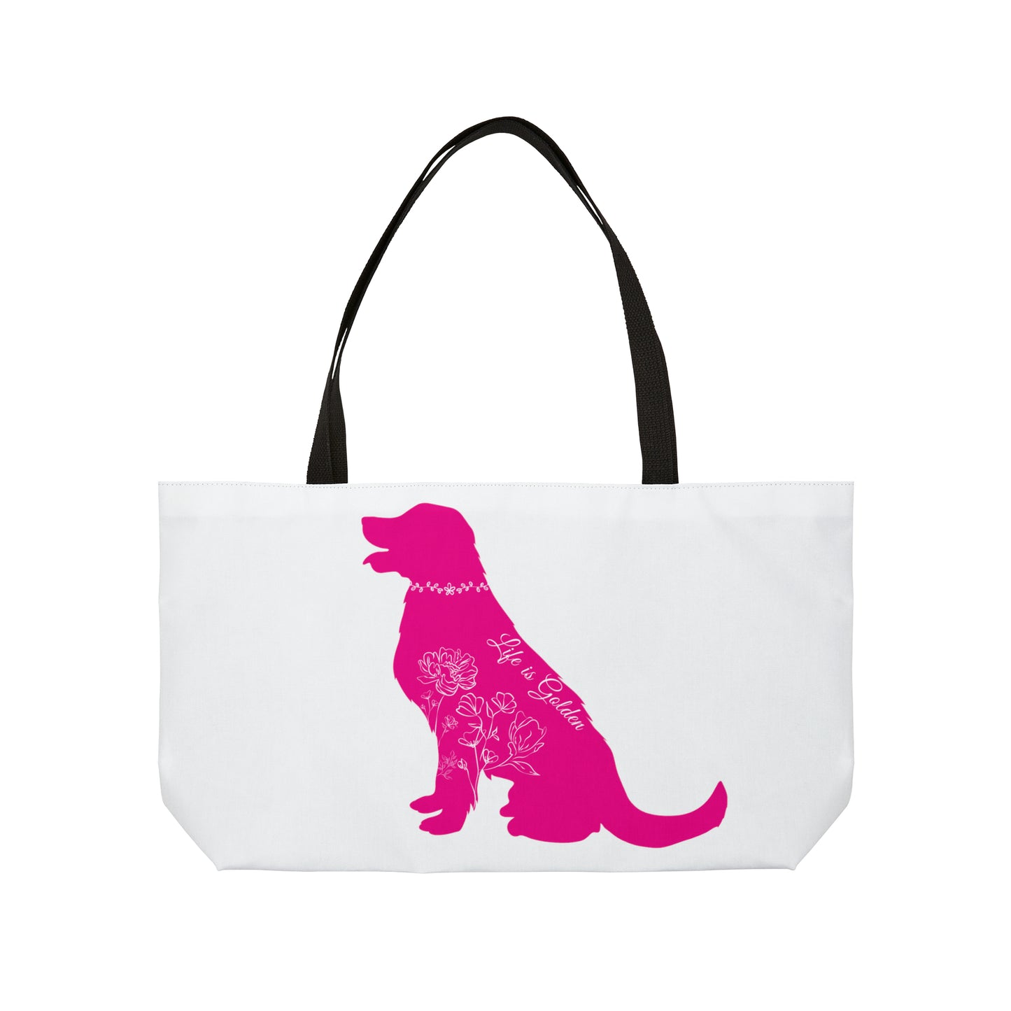 Golden Retriever Weekender Tote Bag Size 24 x 13