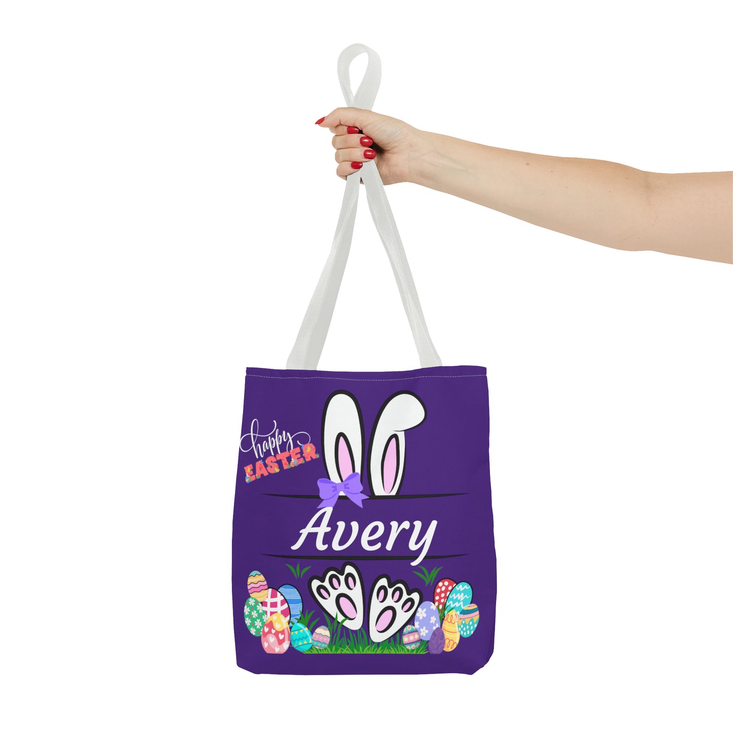 Purple Personalizable Easter Bag. Free Personalization & Shipping