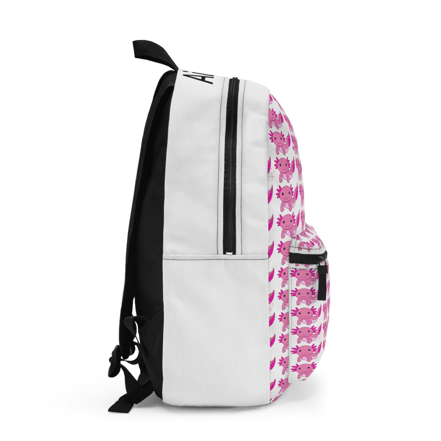 Personalized Pink Axolotl Backpack