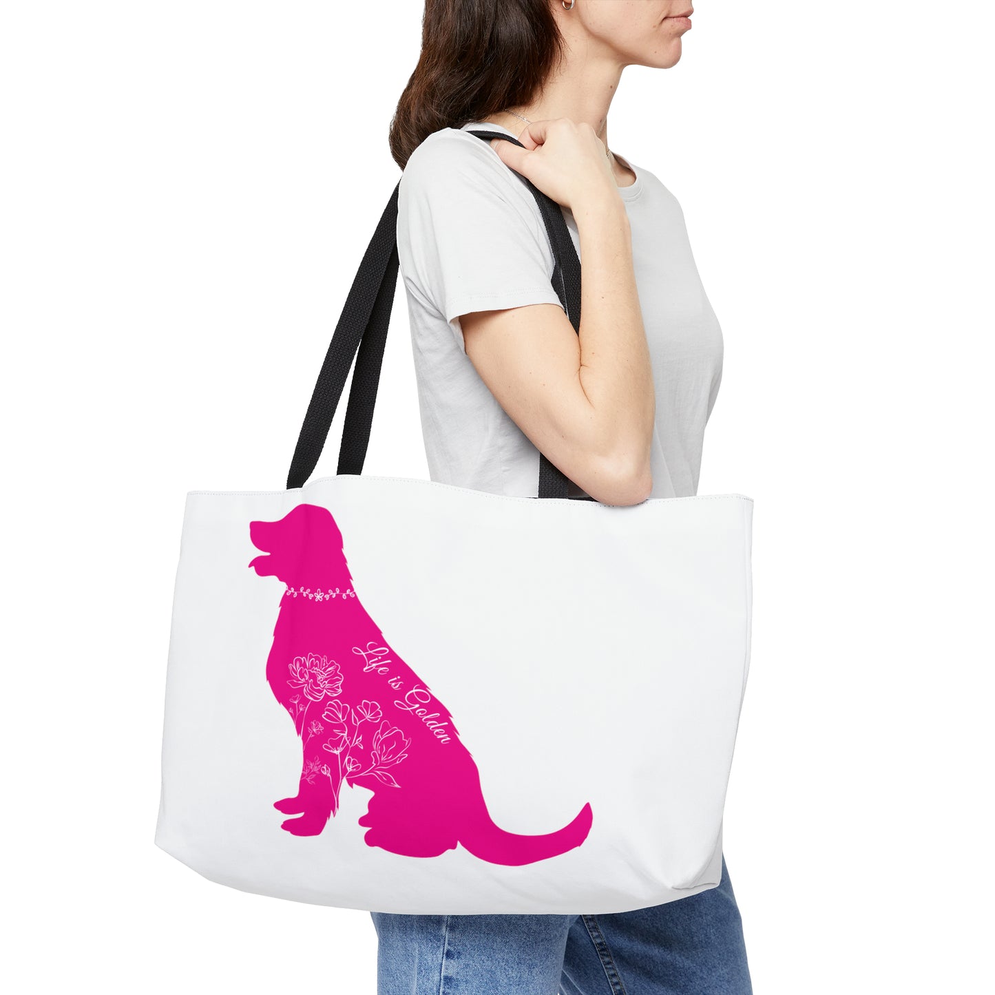 Golden Retriever Weekender Tote Bag Size 24 x 13