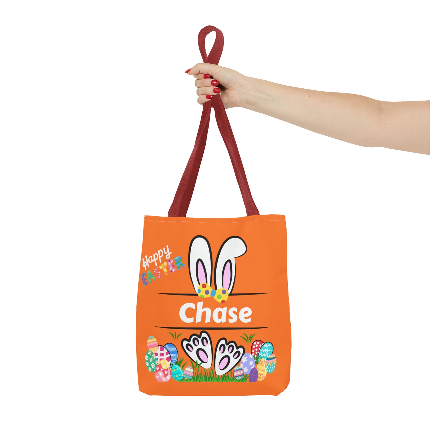 Easter Egg Hunt Bag- Personalizable with your Child's name in Vibrant Orange