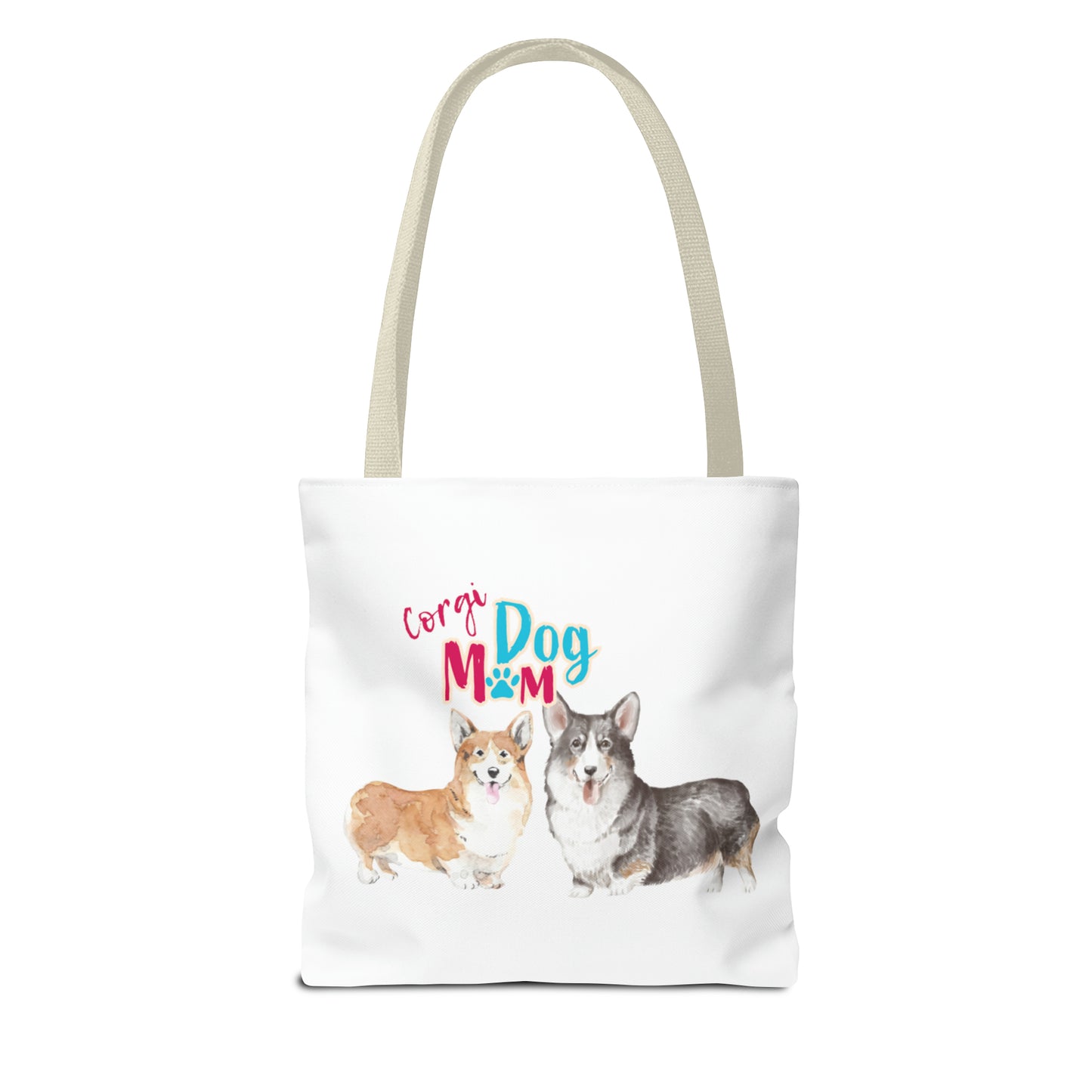 Corgi Mom Tote Bag 13 x 13 featuring 2 Corgis