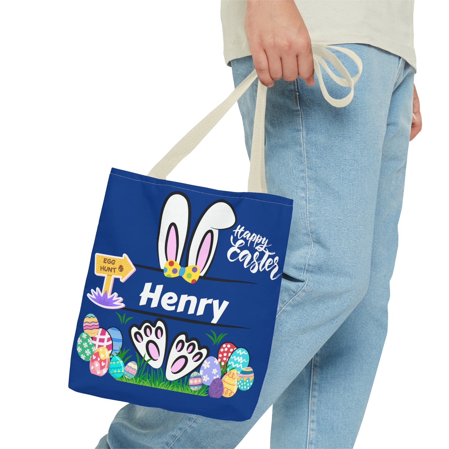 Personalized Easter Tote Bag for Kids - Customizable with Your Child's Name