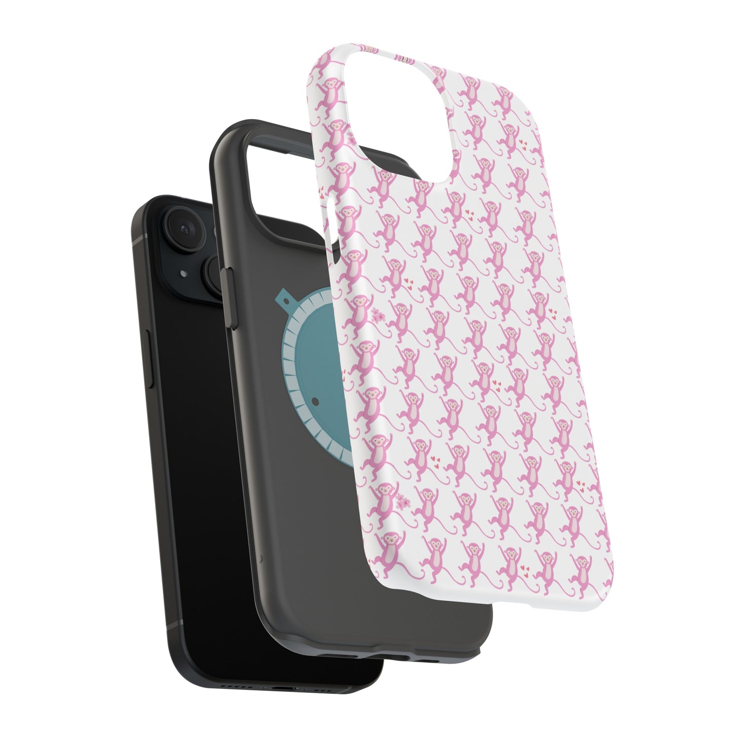 Monkey Preppy Pink iphone Impact-Resistant Cases