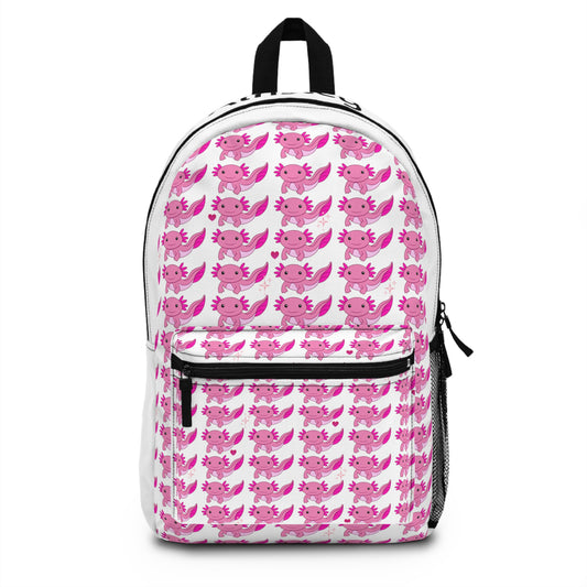 Personalized Pink Axolotl Backpack