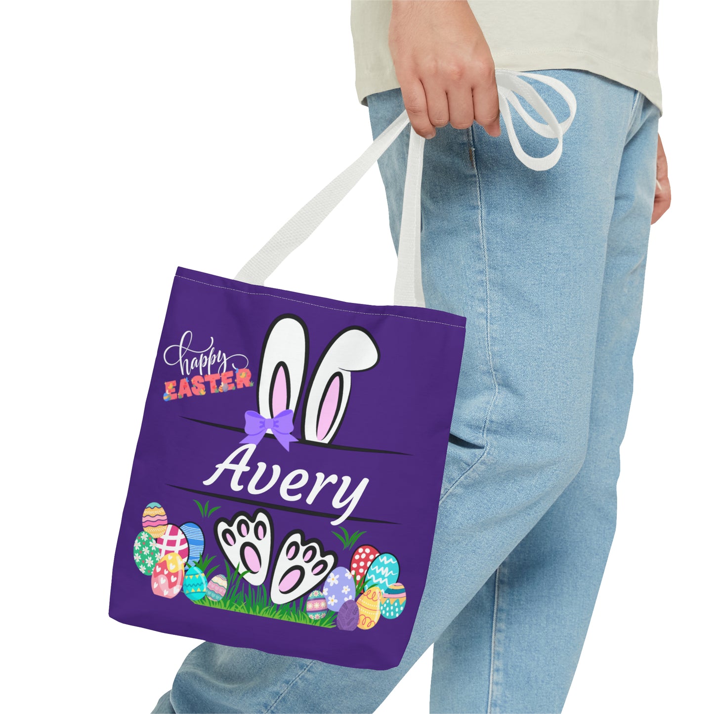 Purple Personalizable Easter Bag. Free Personalization & Shipping