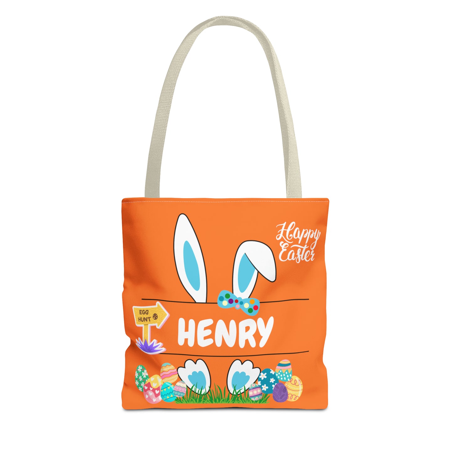 Personalized Easter Tote in Gorgeous Orange