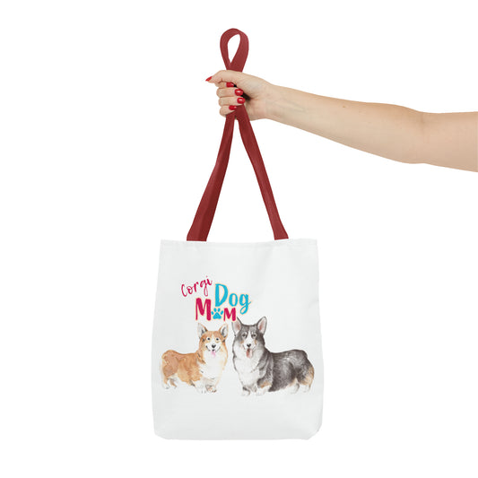 Corgi Mom Tote Bag 13 x 13 featuring 2 Corgis