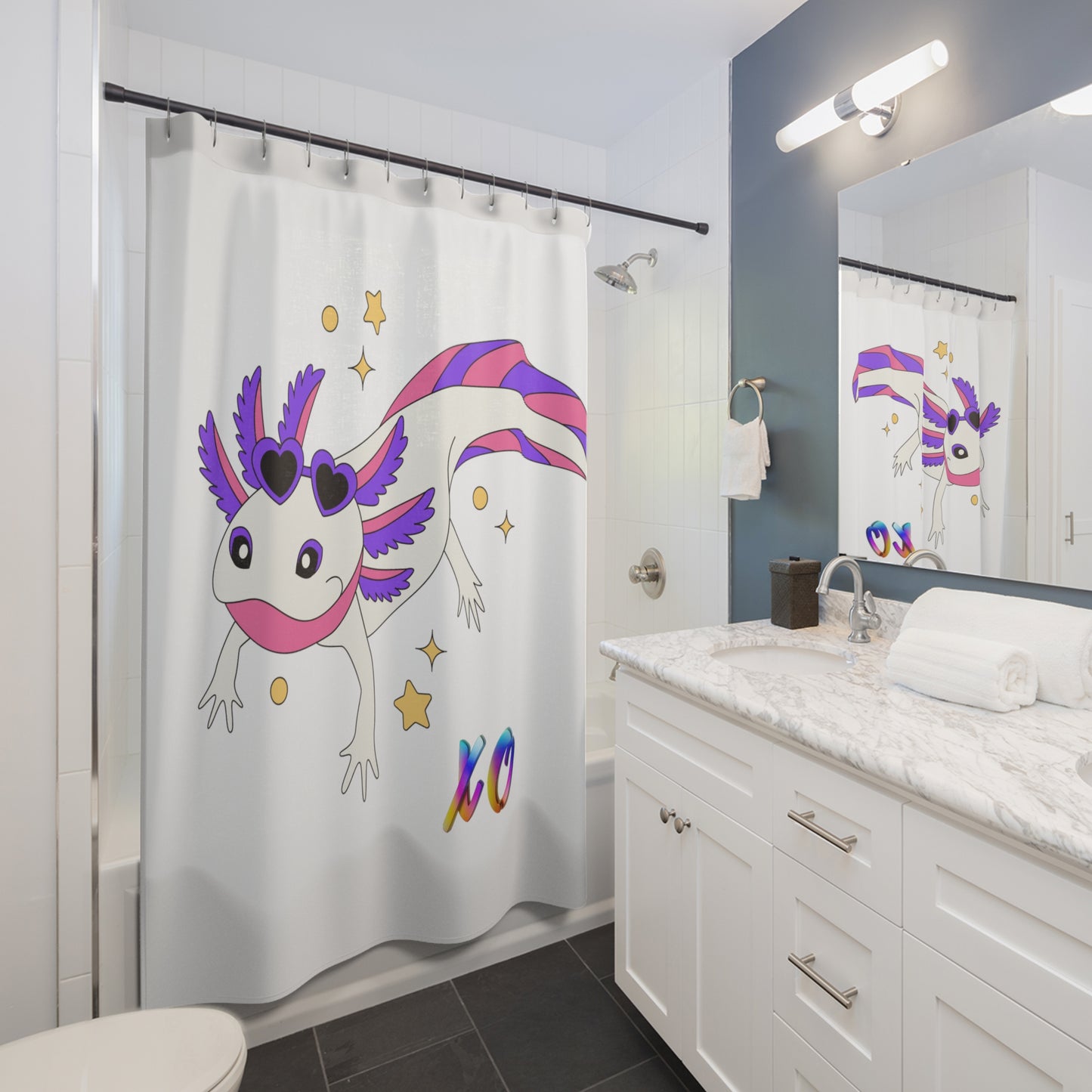 Love Axolotls Shower Curtains