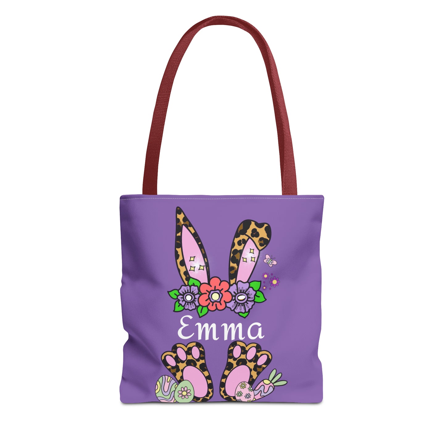 Personalized Easter Cheetah Print Tote Bag