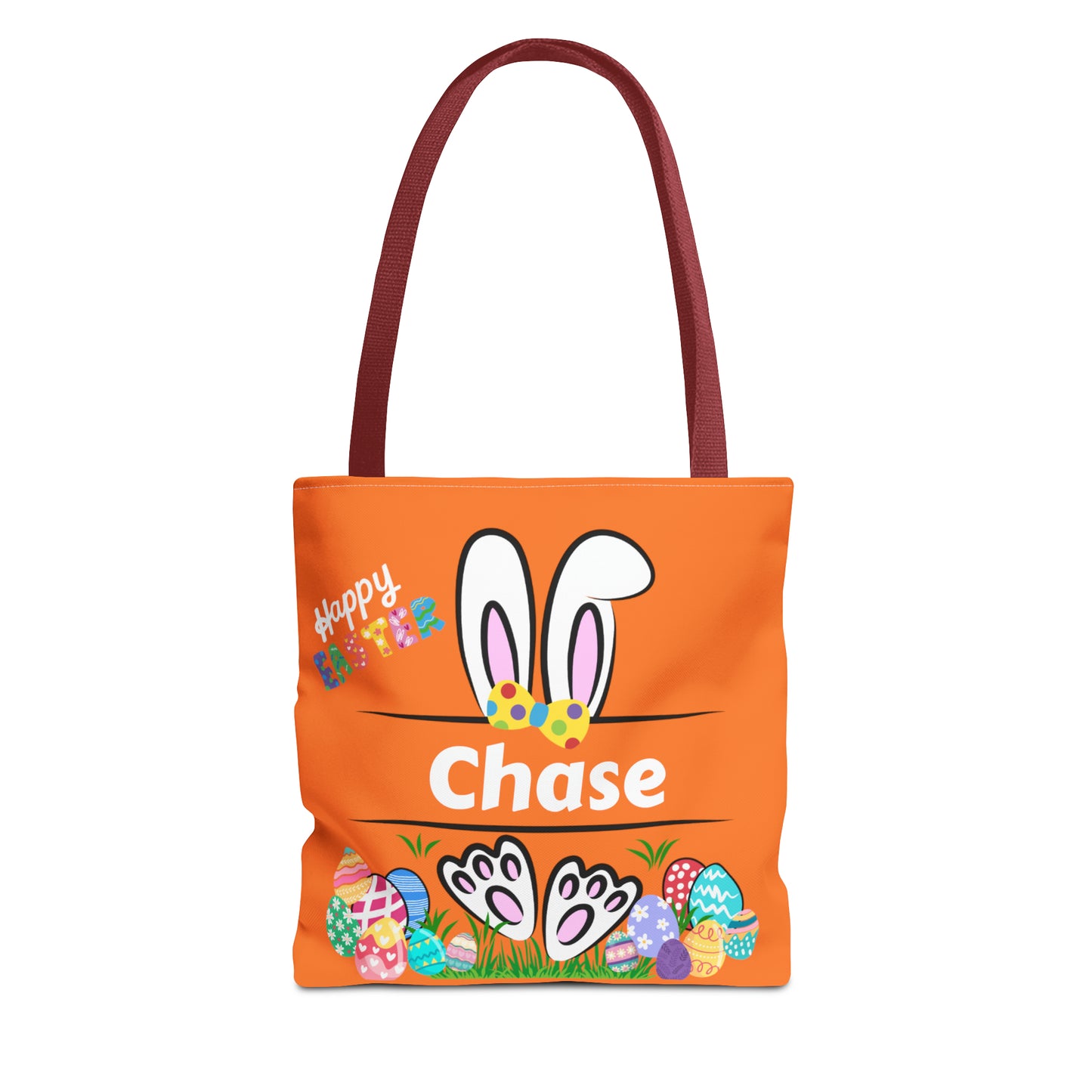 Easter Egg Hunt Bag- Personalizable with your Child's name in Vibrant Orange