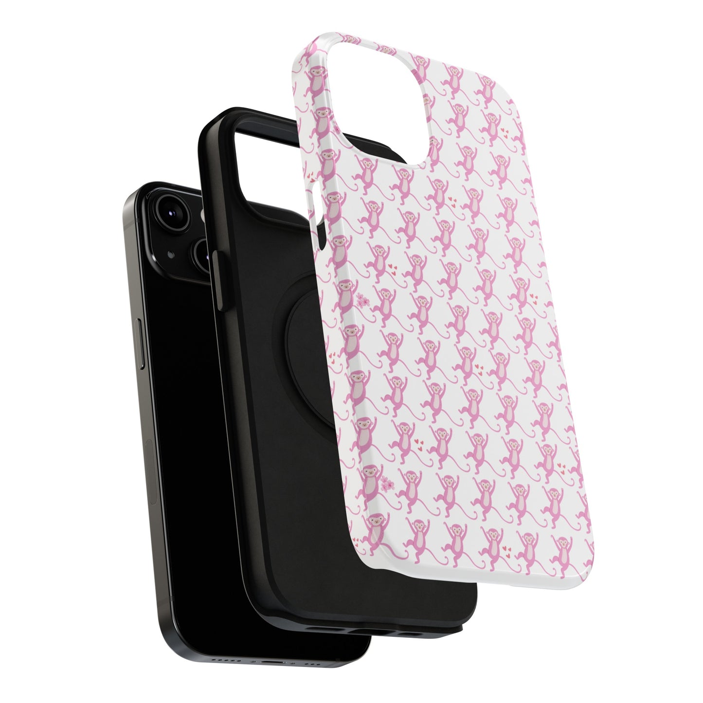 Monkey Preppy Pink iphone Impact-Resistant Cases