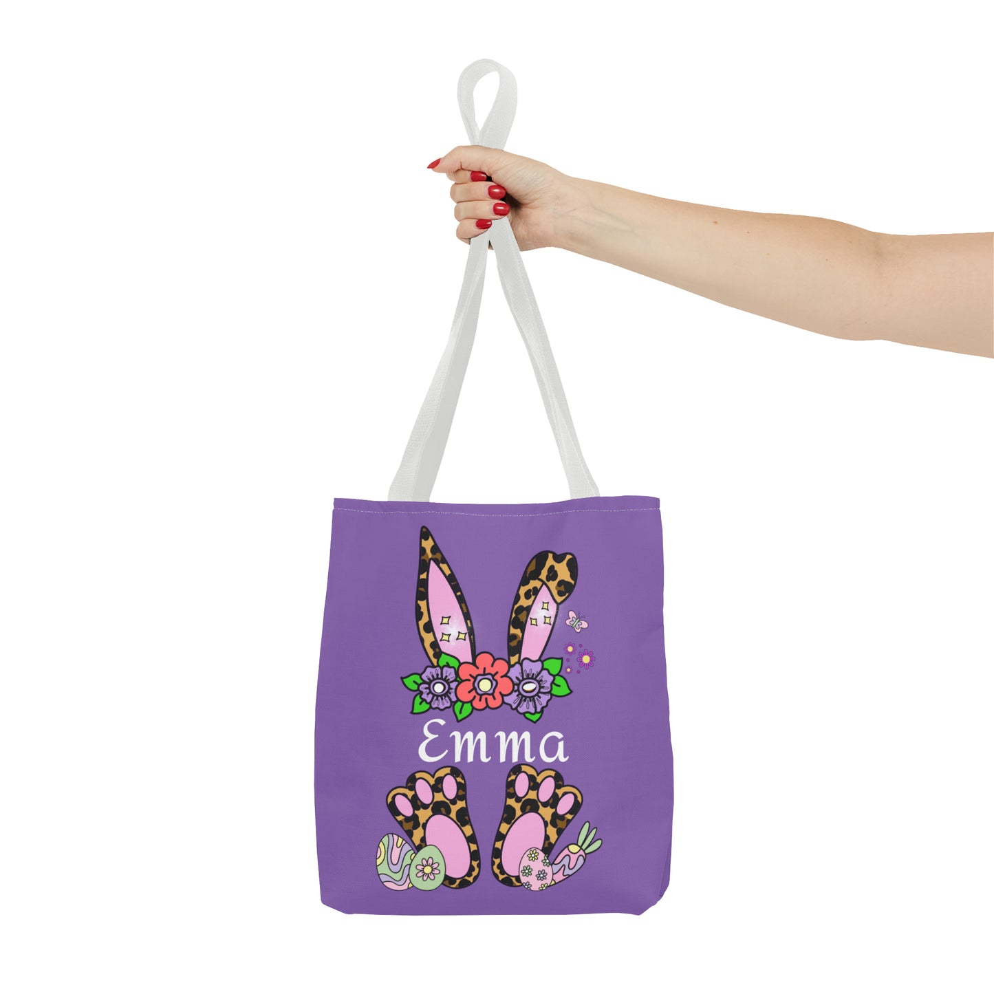 Personalized Easter Cheetah Print Tote Bag