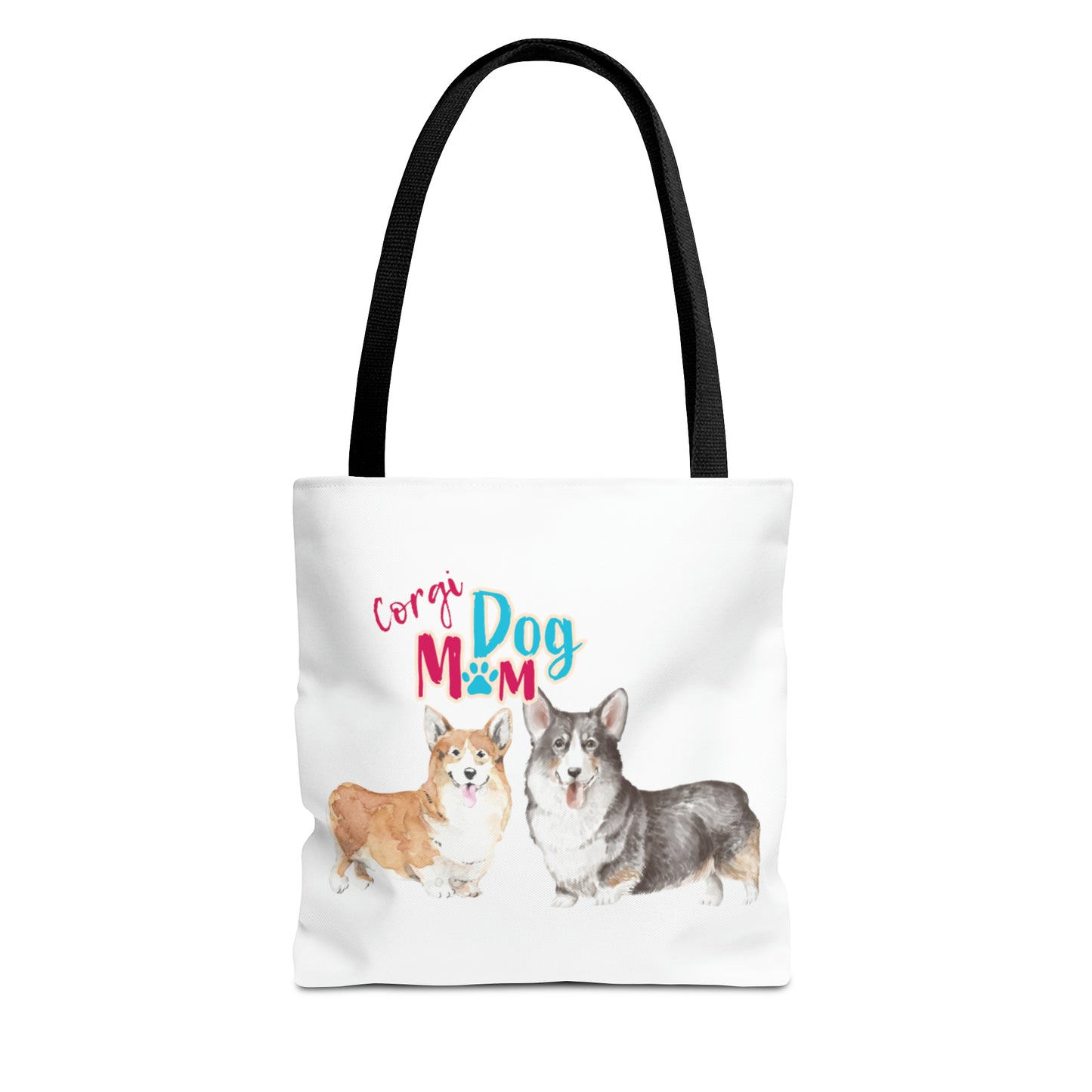 Corgi Mom Tote Bag 13 x 13 featuring 2 Corgis