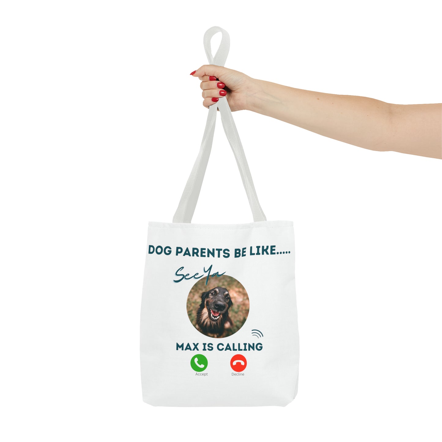 Personalized Animal Parent tote- Personalized with Animal picture and name.