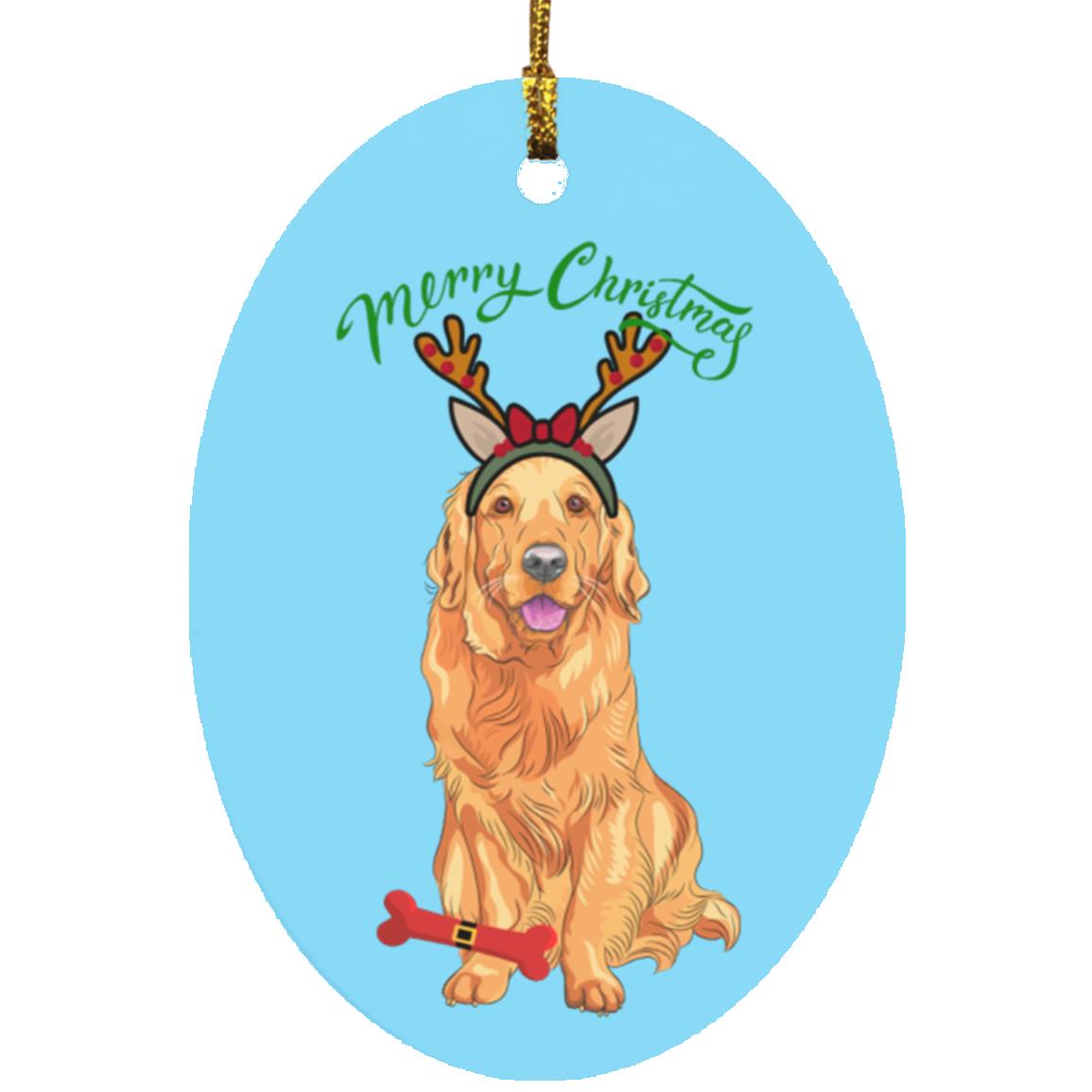 Golden Retriever Oval Ornament