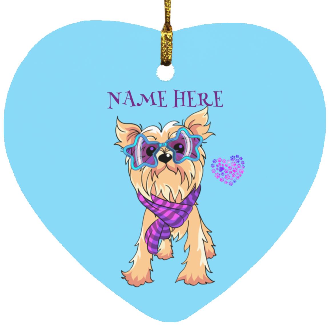 Yorkshire Terrier-Heart Ornament