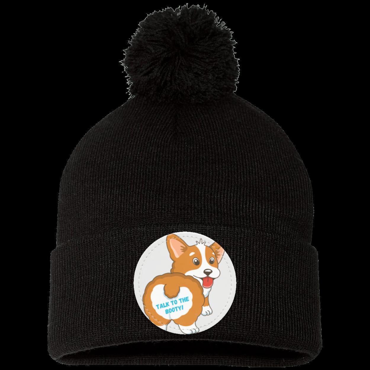 Talk to the booty Corgi Pom Pom Knit Cap