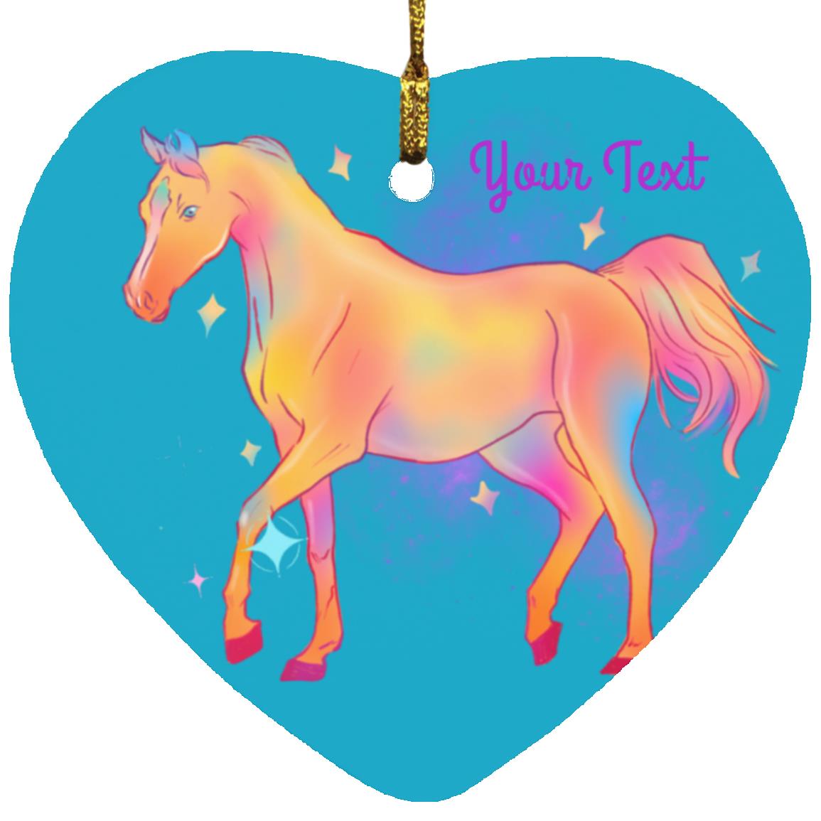 Horse Heart Ornament- FREE PERSONALIZATION