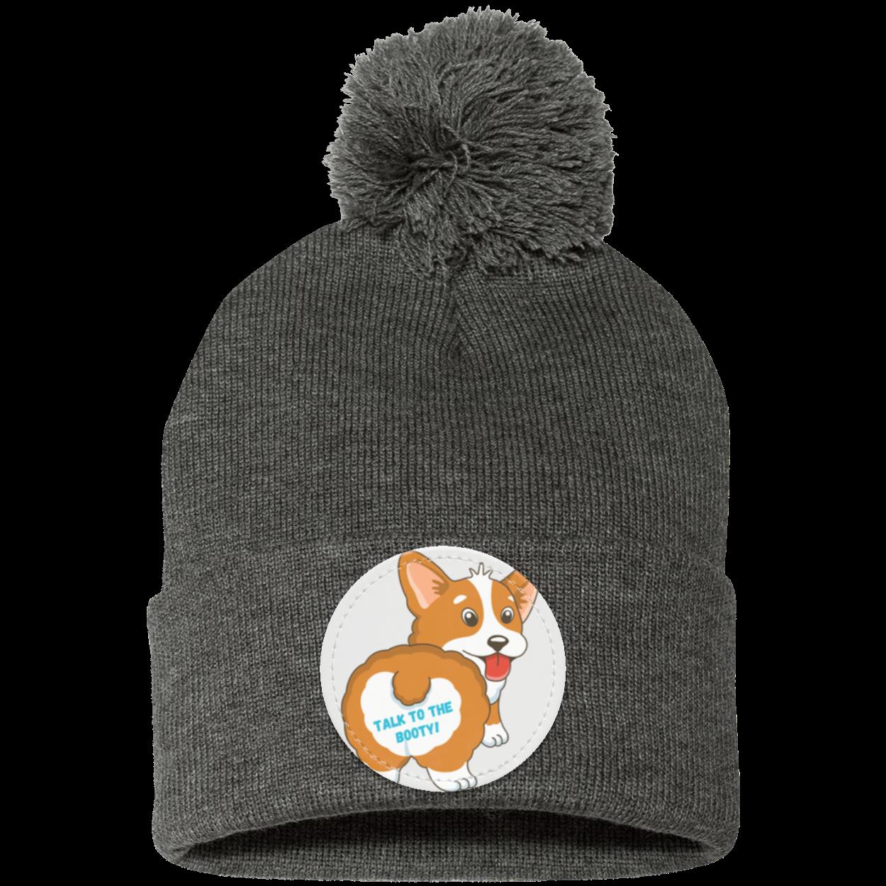 Talk to the booty Corgi Pom Pom Knit Cap