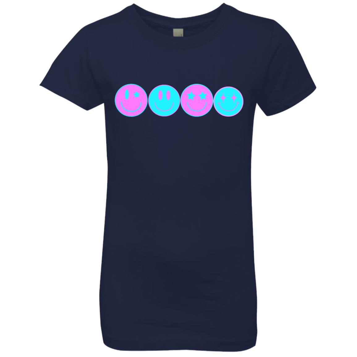 Preppy Aesthetic Smiley Face Girls'  T-Shirt