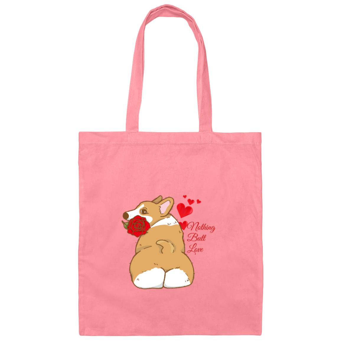 Corgi Nothing Butt Love Canvas Tote Bag- Perfect Valentines or Anyday Gift!