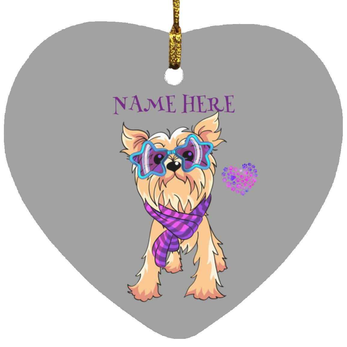 Yorkshire Terrier-Heart Ornament