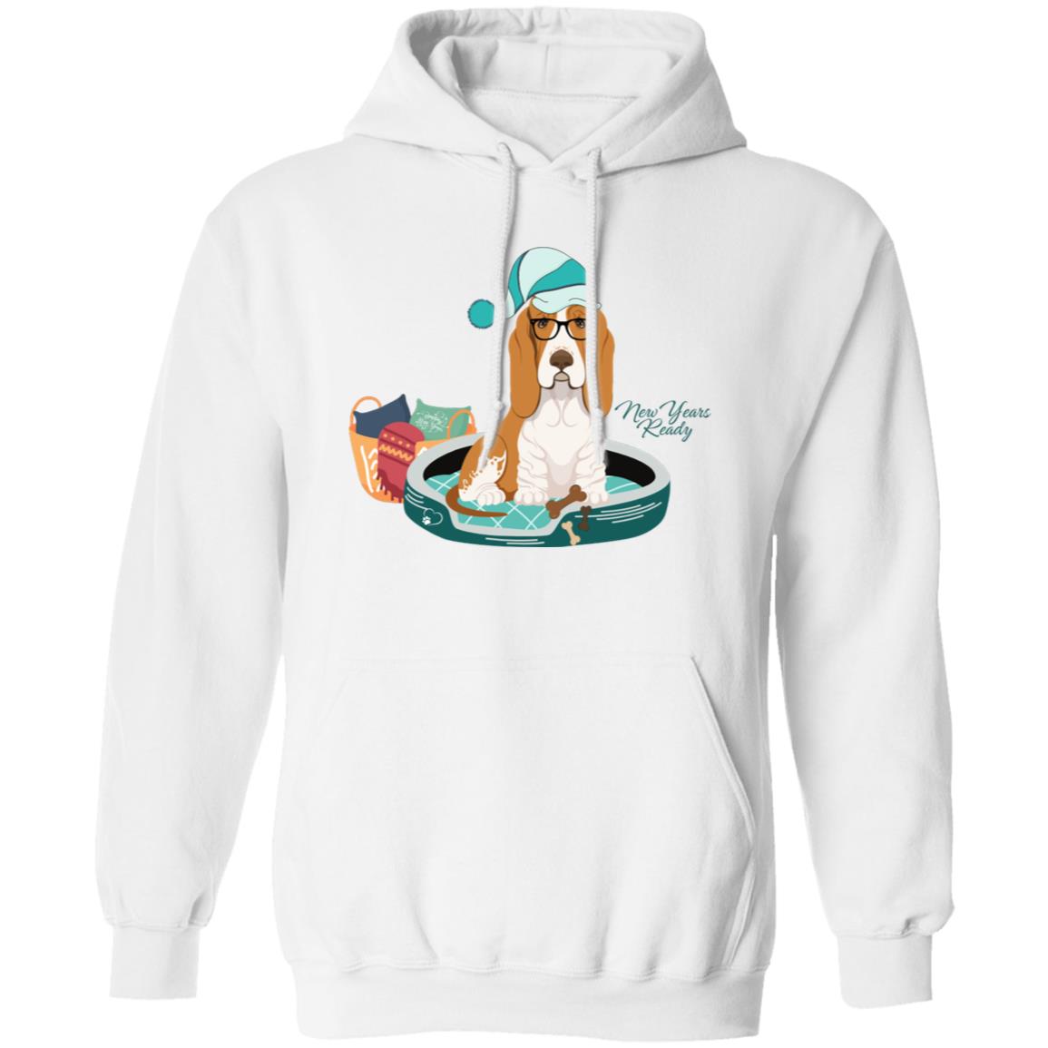 Warm Pullover Hoodie with a cute Basset Hound on the front