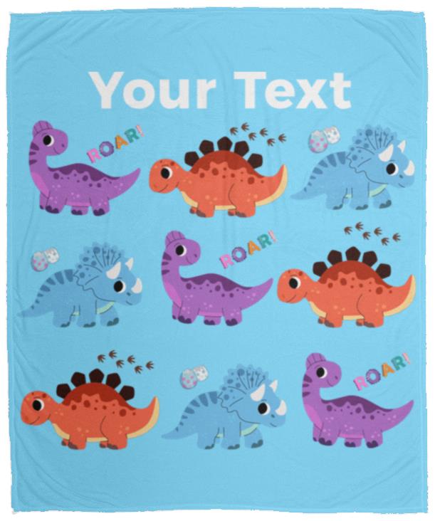 Dinosaur Cozy & Soft Plush Fleece Blanket - 50x60