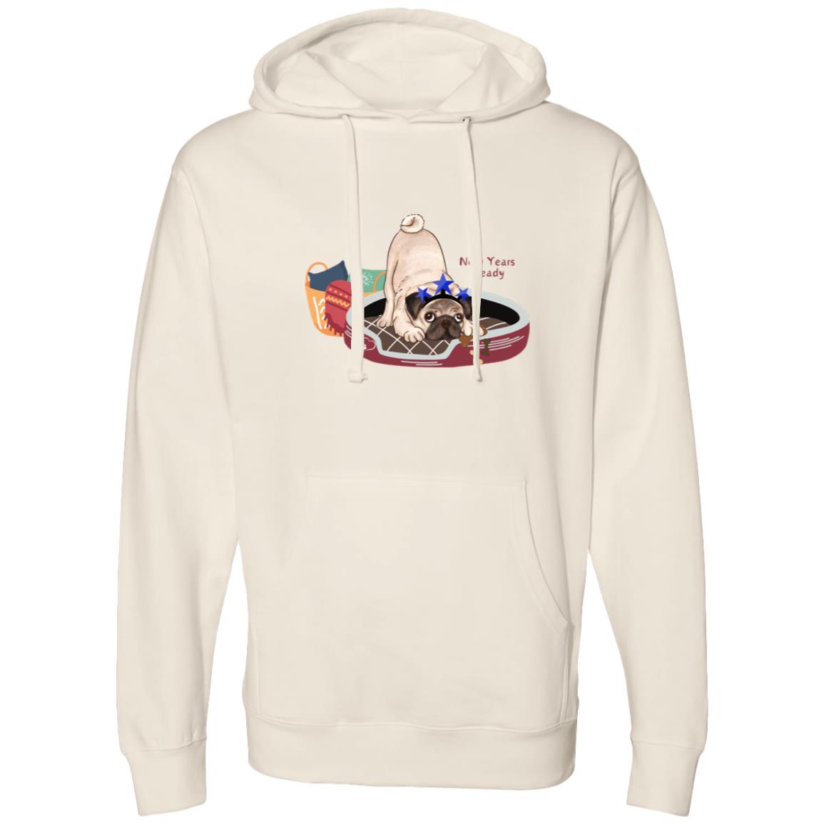 Pug Celebrating New Years Hooded Sweatshirt