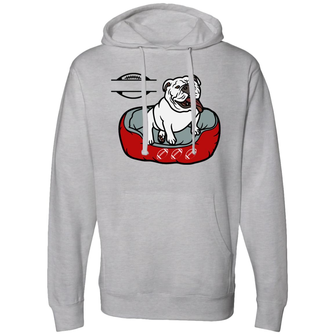 Personalizable Bulldog Football Hooded Sweatshirt