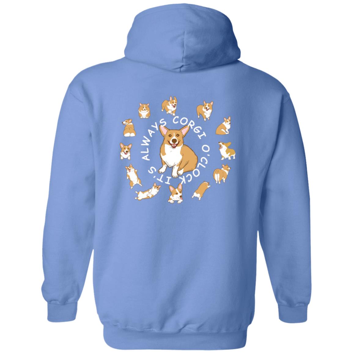 Corgi It's alway Corgi O'Clock! Full Zip Up Hooded Sweatshirt