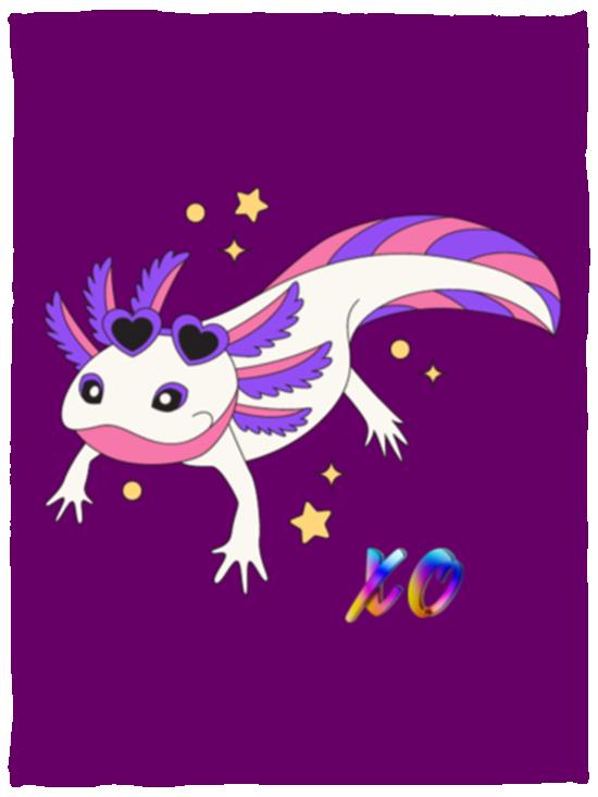 Axolotl Cozy Plush Fleece Blanket - 30x40in