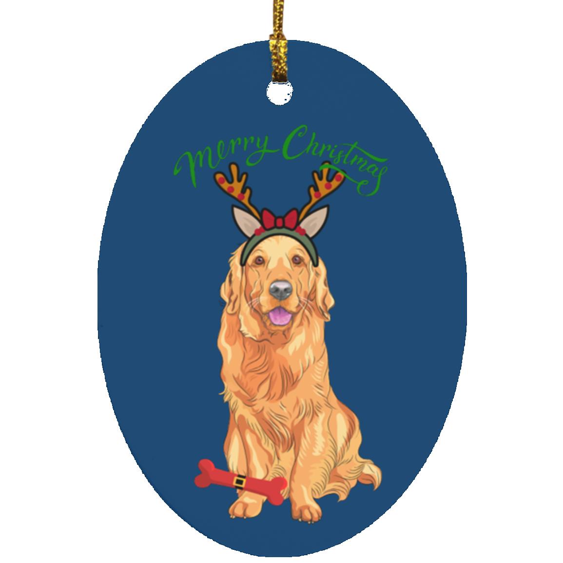 Golden Retriever Oval Ornament