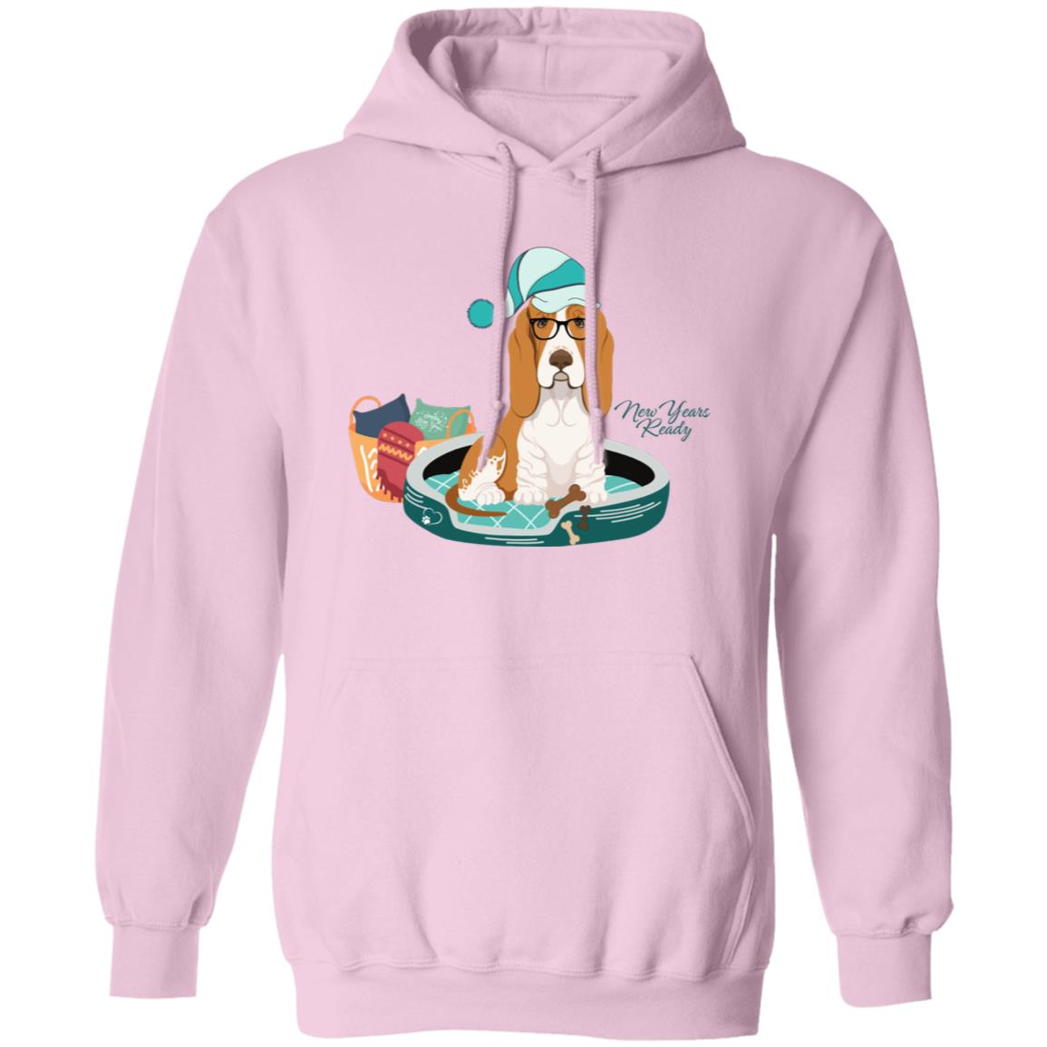 Warm Pullover Hoodie with a cute Basset Hound on the front