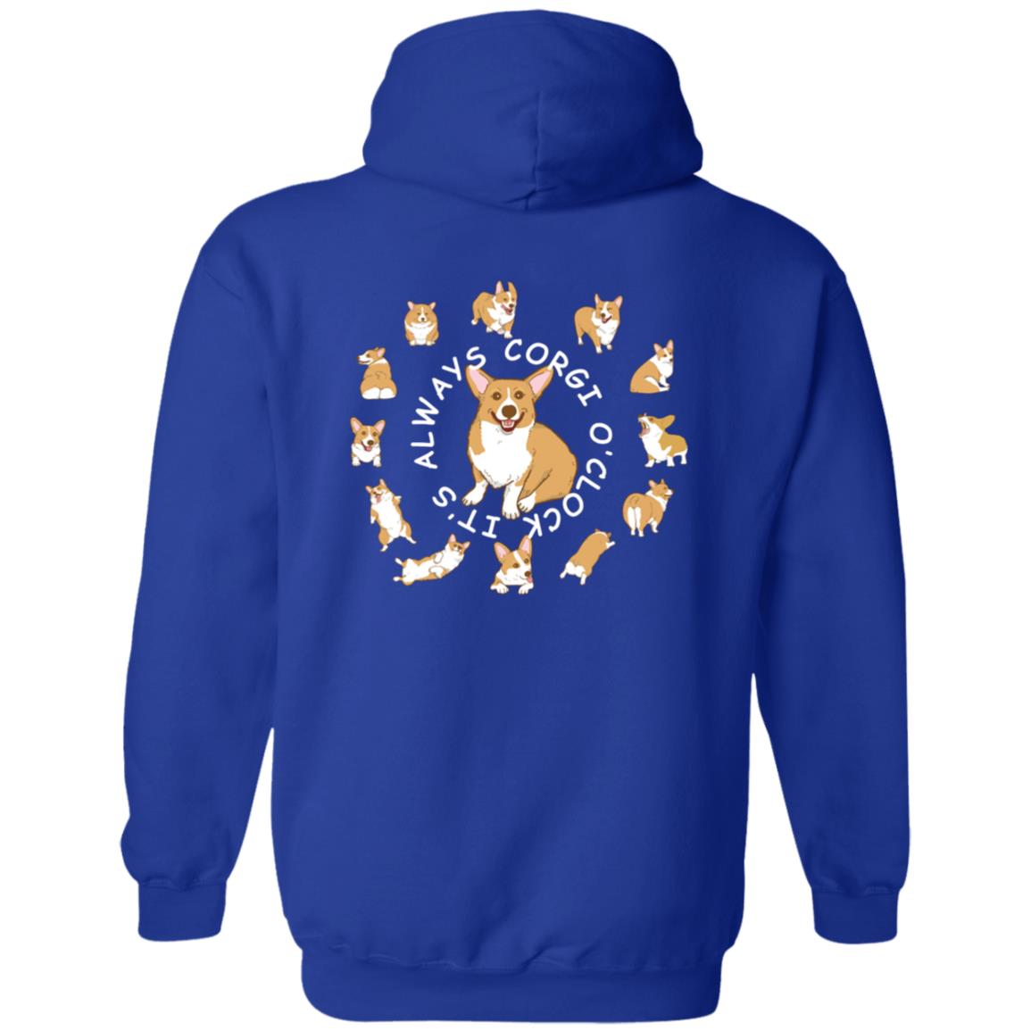 Corgi It's alway Corgi O'Clock! Full Zip Up Hooded Sweatshirt