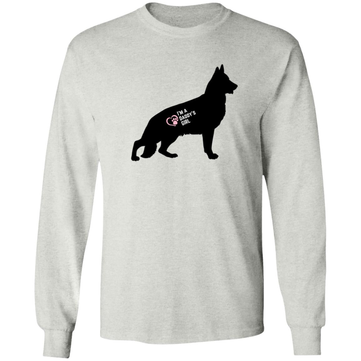 German Shepherd Daddy's Girl Long Sleeve Tee Shirt. German Shepherd Lovers Men's Tee.