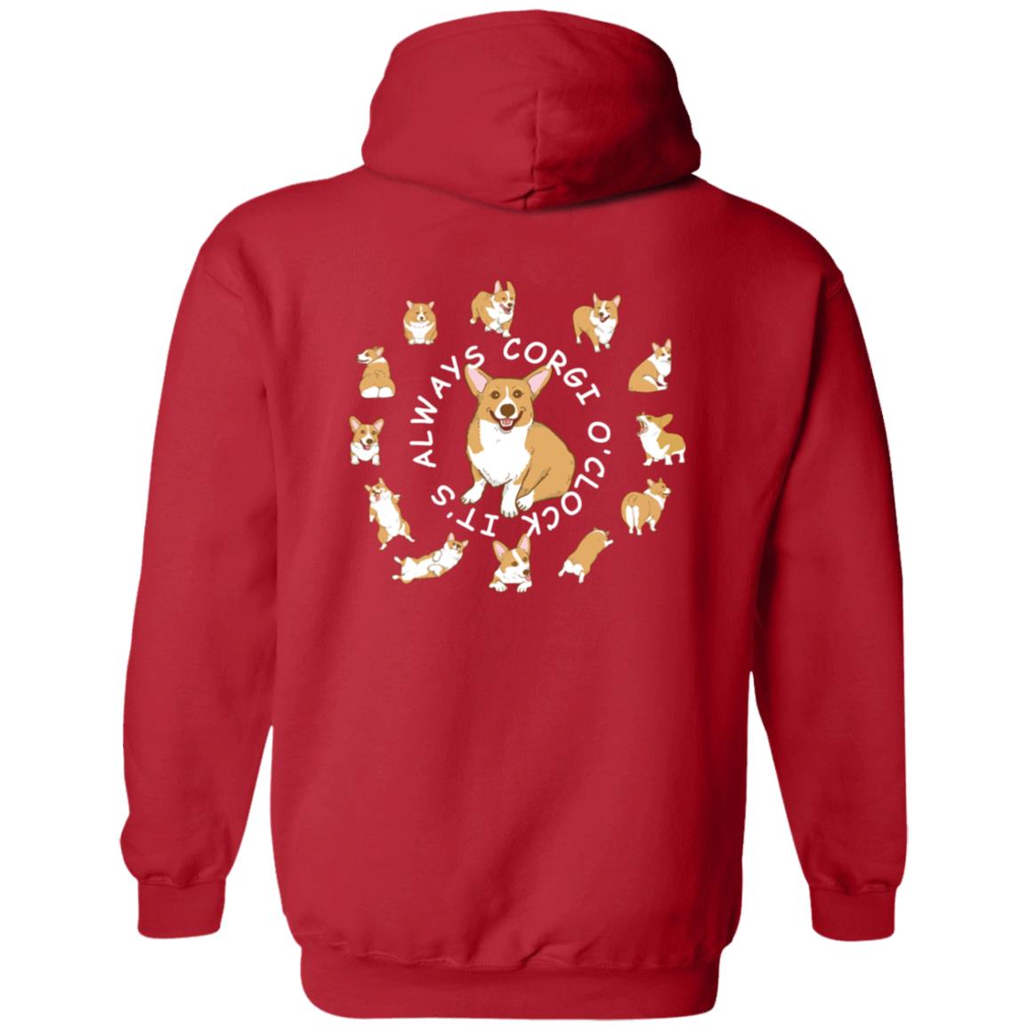 Corgi It's alway Corgi O'Clock! Full Zip Up Hooded Sweatshirt