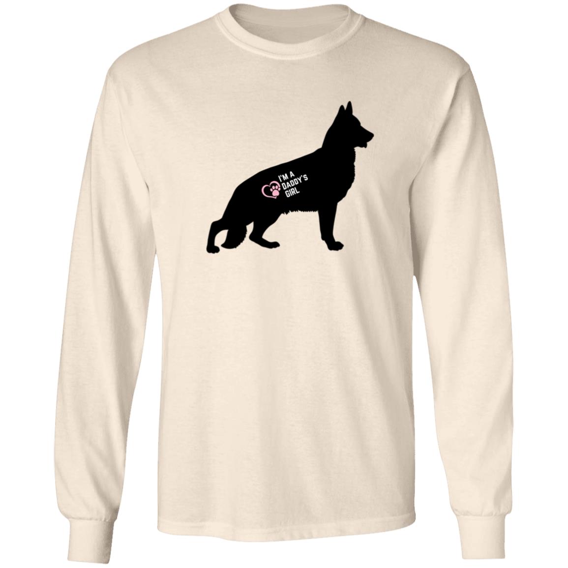 German Shepherd Daddy's Girl Long Sleeve Tee Shirt. German Shepherd Lovers Men's Tee.