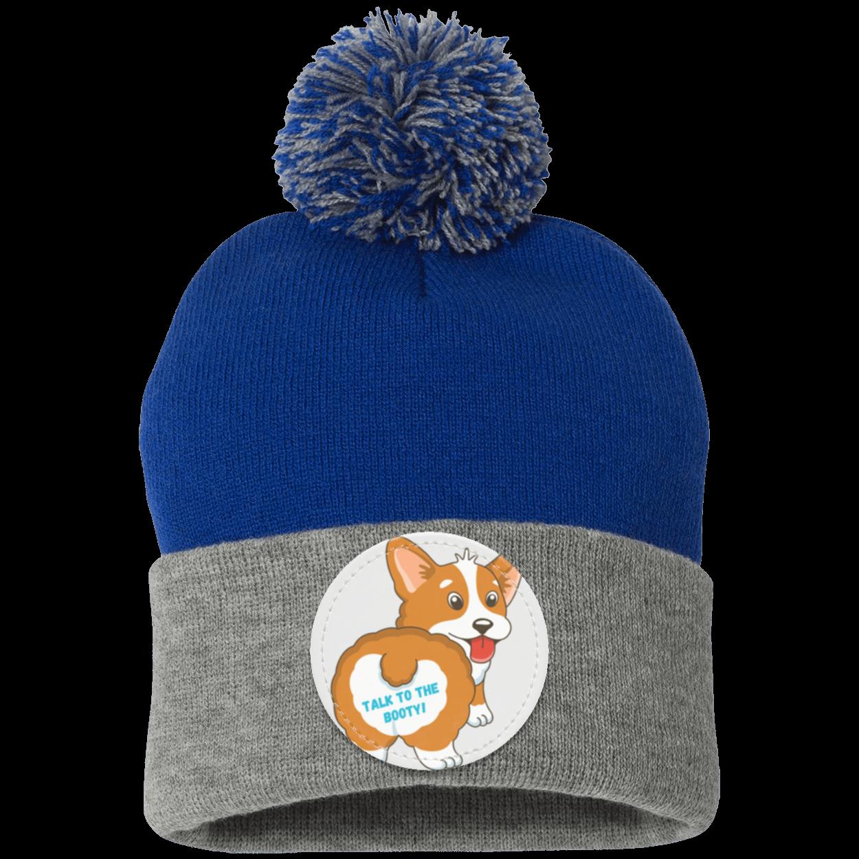 Talk to the booty Corgi Pom Pom Knit Cap