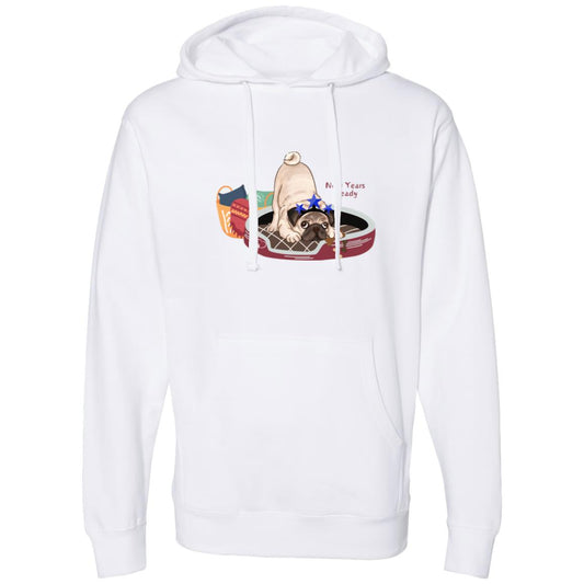 Pug Celebrating New Years Hooded Sweatshirt