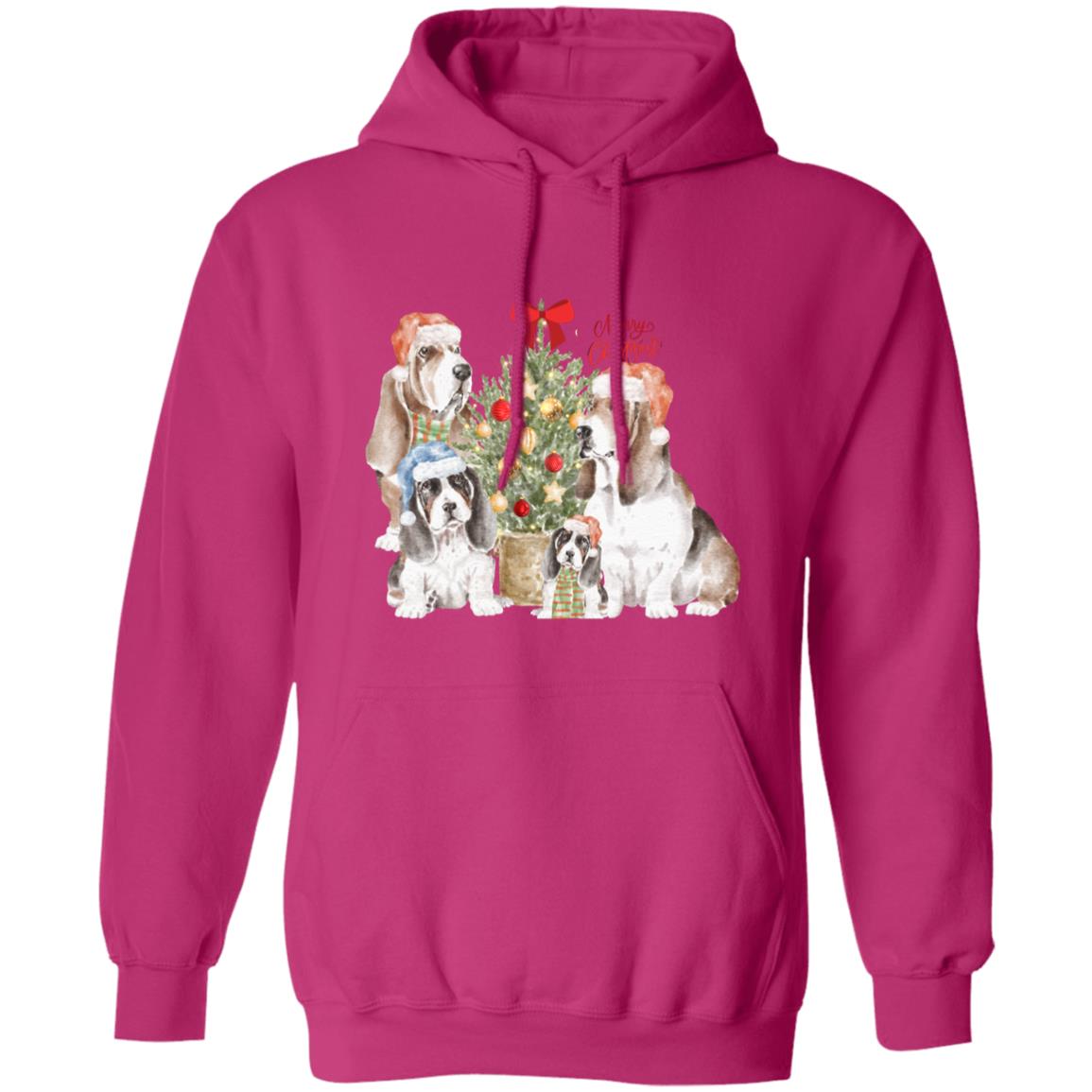 Basset Hound Christmas Pullover Hoodie