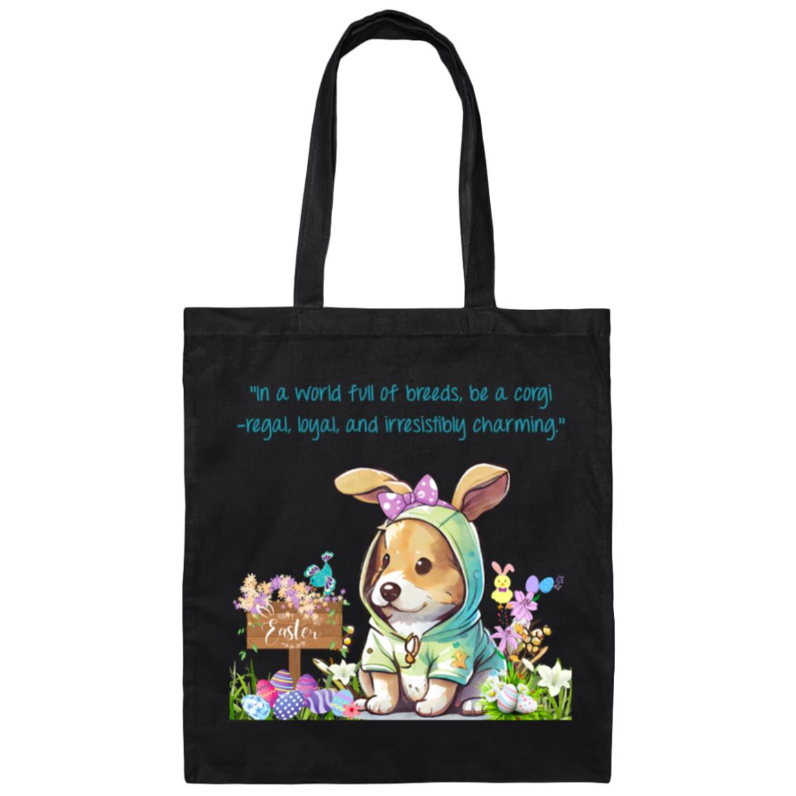 Corgi Easter Tote Bag- Corgi Lovers Bag